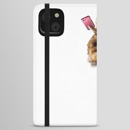 Smiling Ferret Selfie Funny iPhone Wallet Case