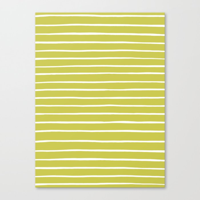 Stripes Lime Canvas Print