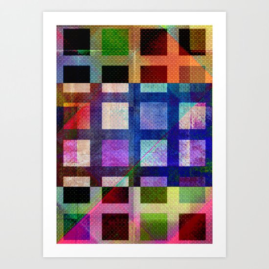MELANGE OF SQUARES I Art Print
