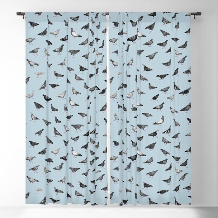 Pigeons Doing Pigeon Things Blackout Curtain