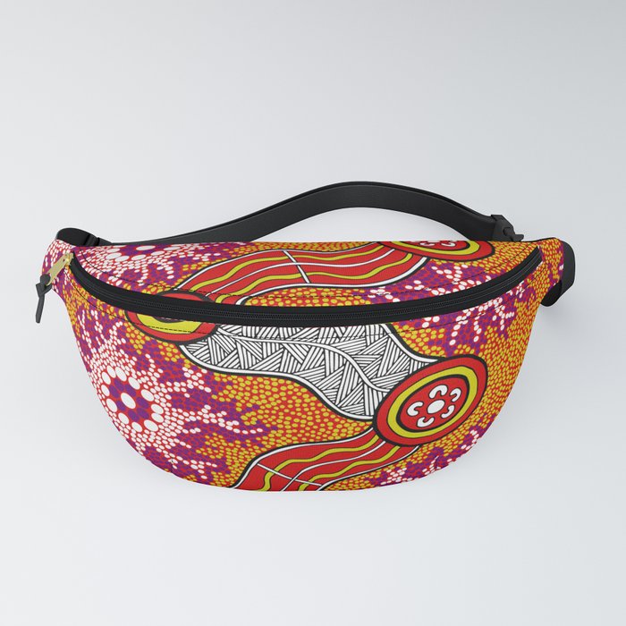 Aboriginal Art Authentic Journey 2 Fanny Pack by Hogarth Arts