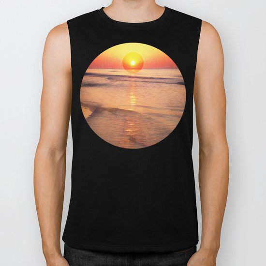Sunrise Over Ocean Biker Tank