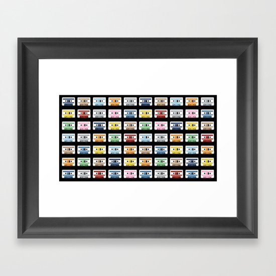 70 Rainbow Tapes Framed Art Print