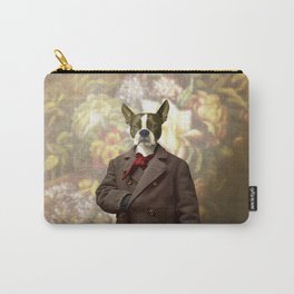 Barney the Boston Terrier in the Arboretum Carry-All Pouch