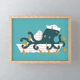 Sailor Octopus Framed Mini Art Print