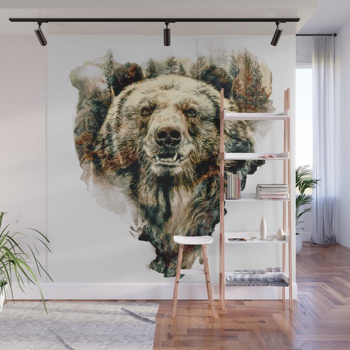 Bear Wall Mural by rizapeker Society6