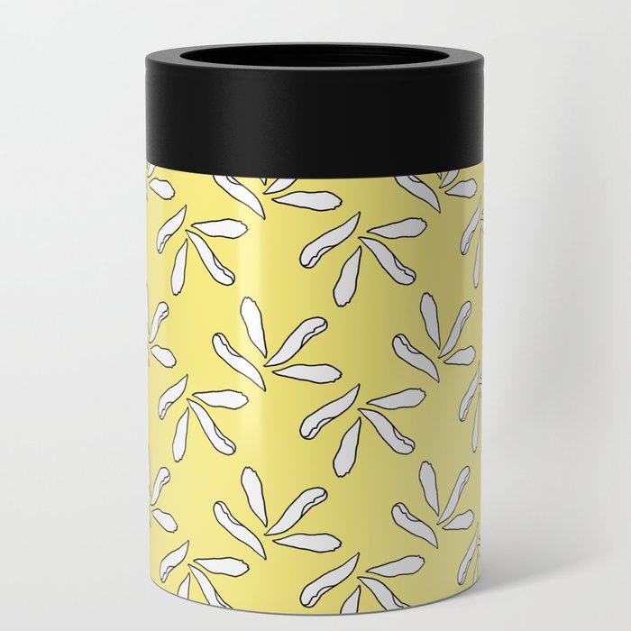 Delicate Pastel Yellow Daisy Petals Can Cooler By