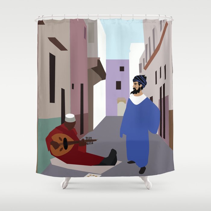 Melody in the alley  Shower Curtain