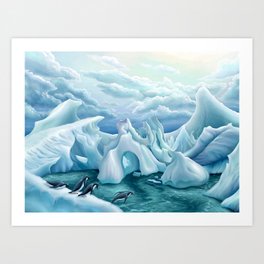 Iceberg Landscape  Art Print