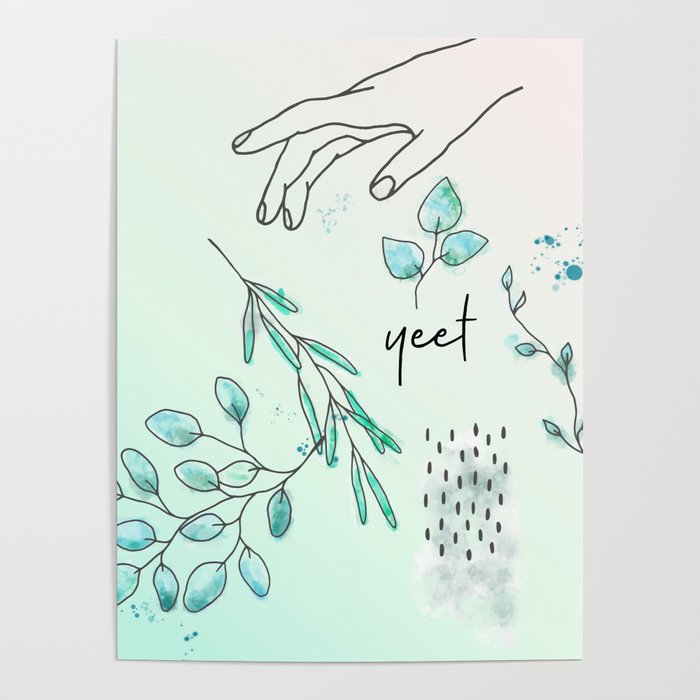 fresh yeet leaves Poster