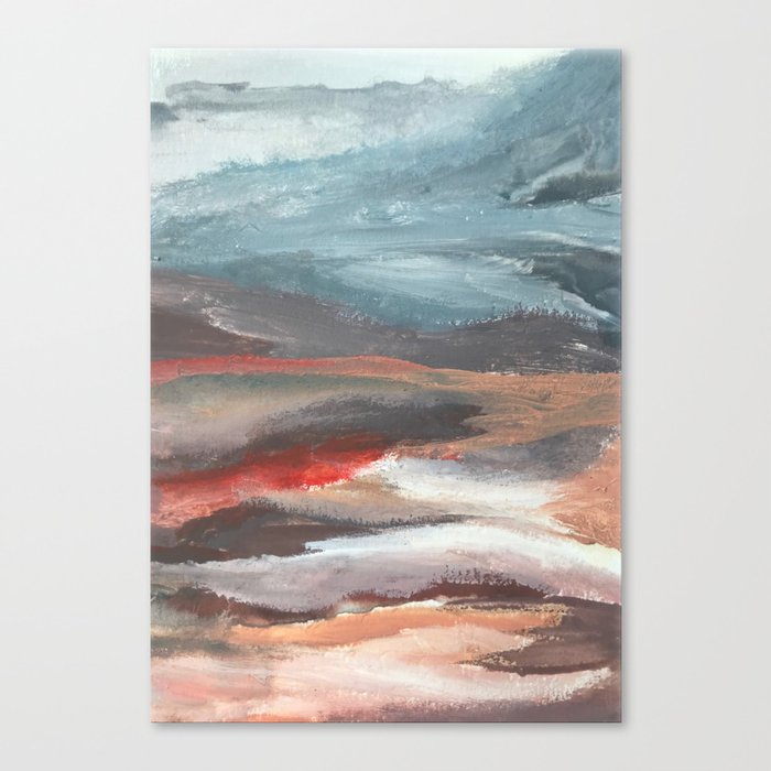 Serenity [2]: an acrylic piece in both warm and cool colors by Alyssa Hamilton Art Canvas Print