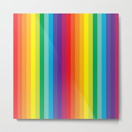 Rainbow Stripes Metal Print