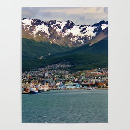 Argentina Photography - Archipelago Surrounded By Tall Majestic Mountains Poster