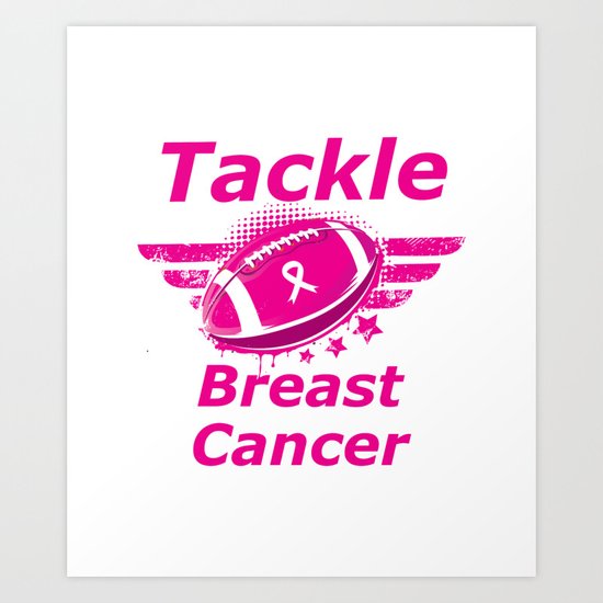 Football Breast Cancer Awareness Support Art Print By Magnum