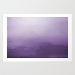 Inspired by Pantone Chive Blossom Purple 18-3634 Watercolor Abstract Art Art Print