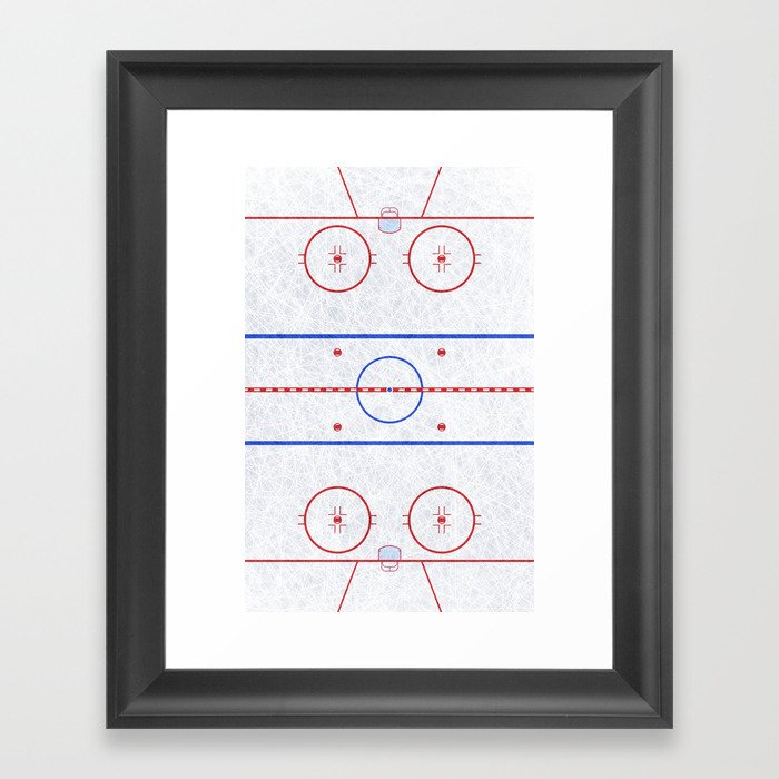 Hockey Rink Framed Art Print