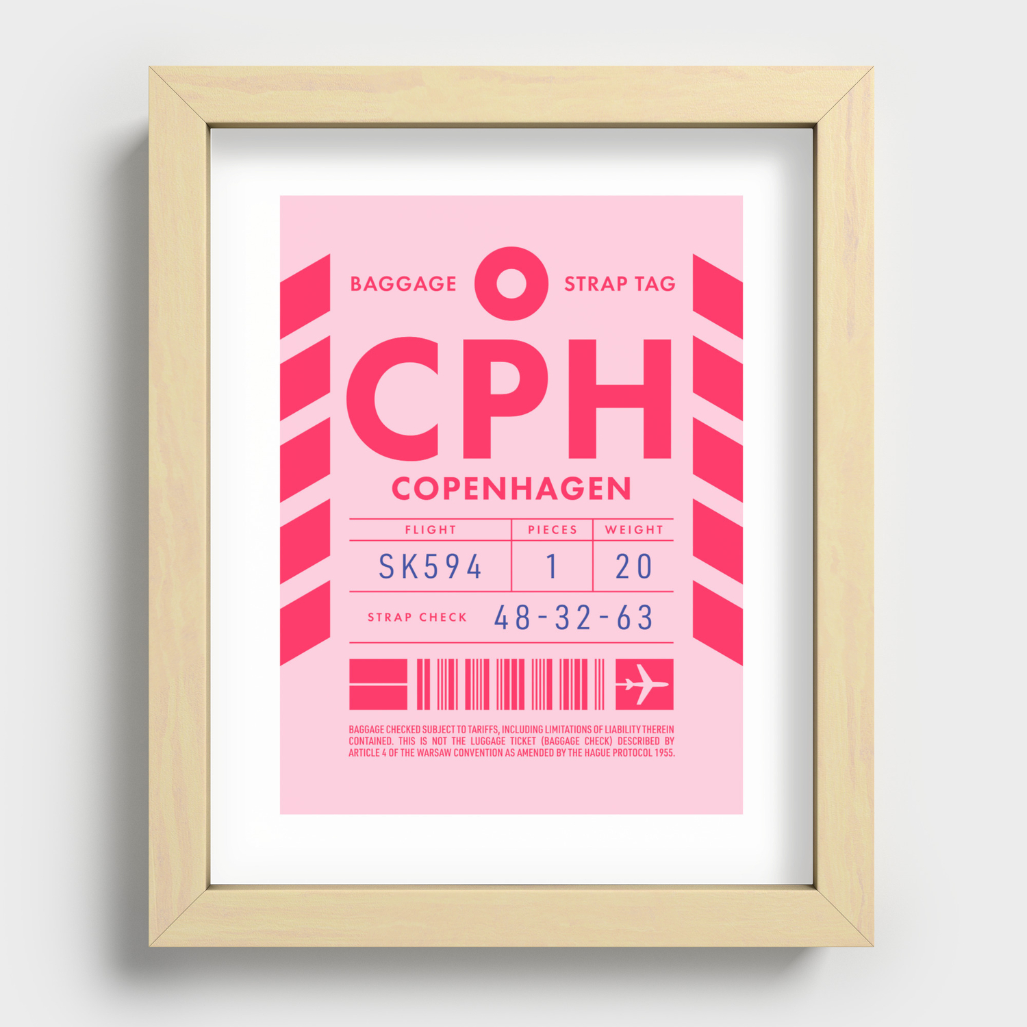 reductor Ond At blokere Luggage Tag D - CPH Copenhagen Denmark Recessed Framed Print by neotokyo |  Society6