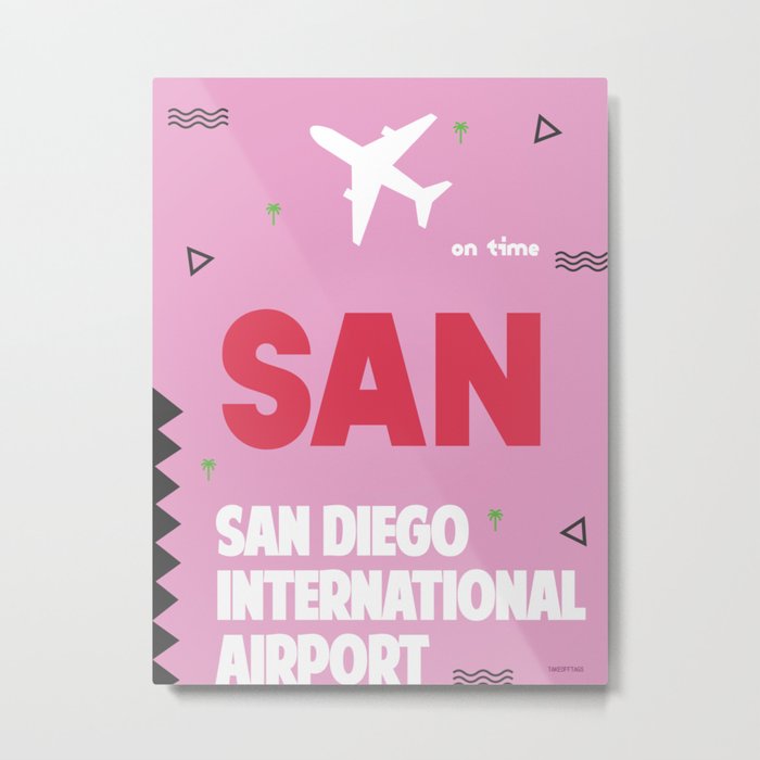 SAN San Diego airport code 1 Metal Print
