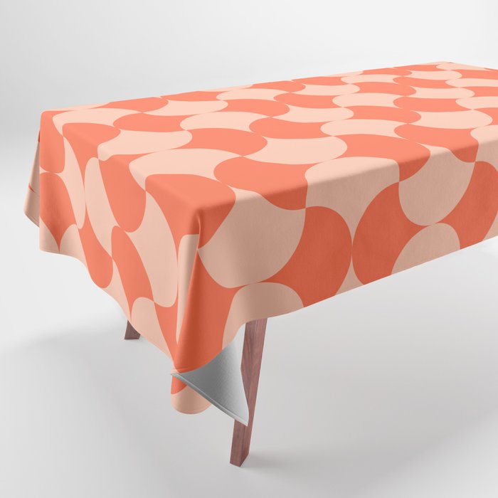 Deco 2 pattern peach Tablecloth