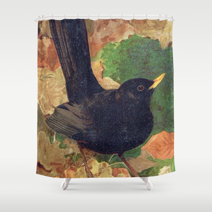 Blackbird - Léo-Paul Robert 1880 Merle Noir Shower Curtain