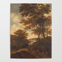 Wooded Landscape, Pieter Jansz. van Asch, 1640 - 1678 Poster
