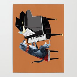 Piano lesson with Angel Poster