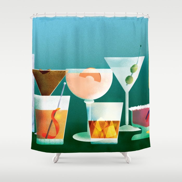 Cocktail Hour Shower Curtain