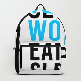 Eat Sleep Work Repeat Backpack | Career, Work, Graphicdesign, Worker, Likeaboss, Jobworker, Workhorse, Unemployment, Gifts, Occupation 