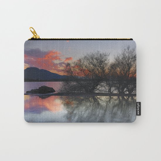 Trees in the water at the red sunset Carry-All Pouch
