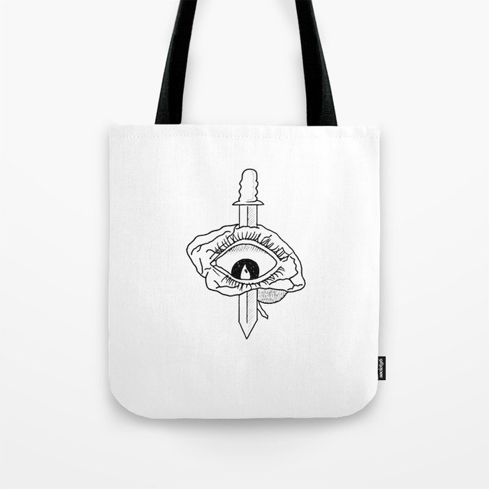 They moisten our eyes before raping our minds (White) Tote Bag