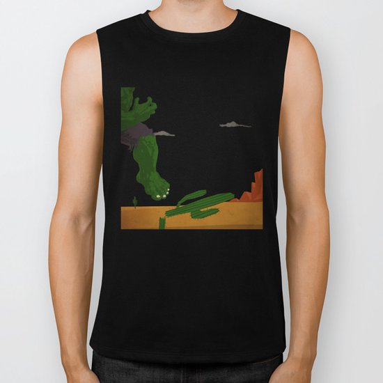 superheroes in the wild west Biker Tank