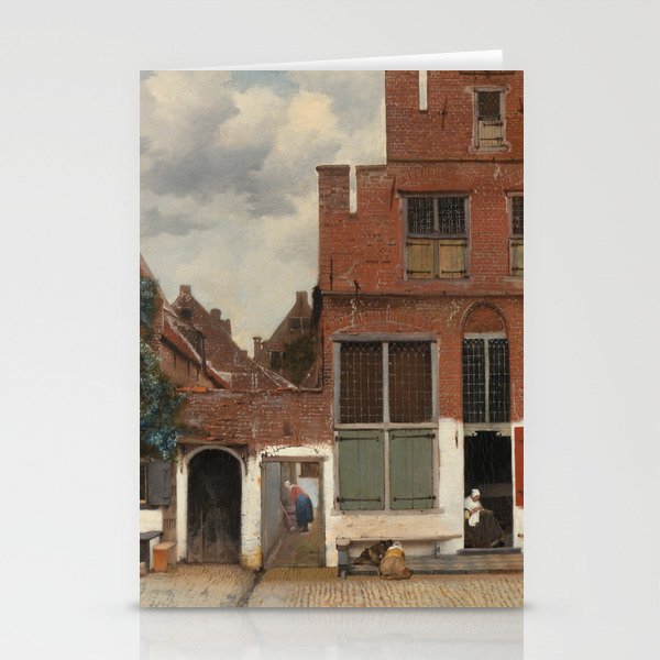 Johannes Vermeer - The little street Stationery Cards