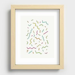 confetti (white) Recessed Framed Print
