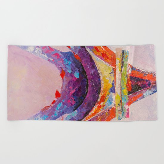 Eiffel tower Beach Towel