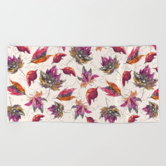 Maple Pattern Beach Towel