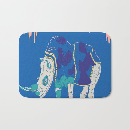 Rino in the Room Bath Mat