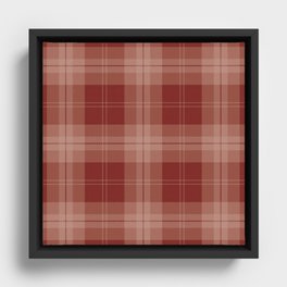 Red Tartan Flannel Pattern Background Framed Canvas