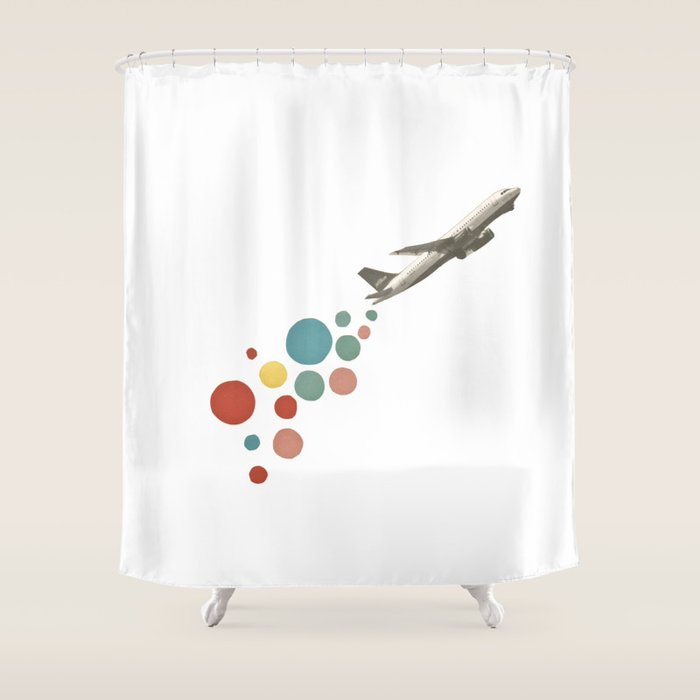 Leaving On A Jet Plane Shower Curtain By Cassiabeck Society6