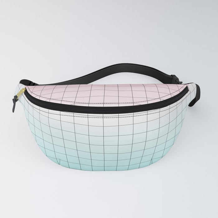 Millennial Pink and Light Blue Geometry Fanny Pack