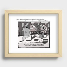 "The Fish Are Victims" Recessed Framed Print