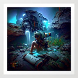 Deep Sea Exploration Art Print