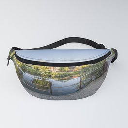 360 degree panorama on the riverside path beside the Wensum, Norwich Fanny Pack