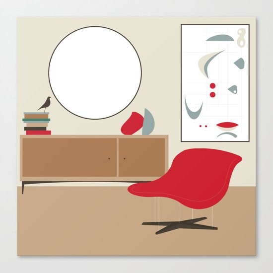 Inside Mid-century modern 01_19 Canvas Print