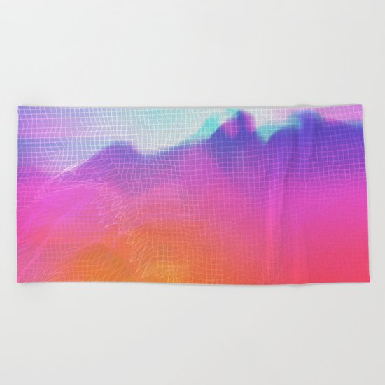 Glitch 04 Beach Towel