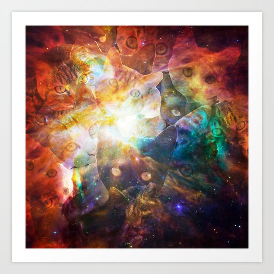 The Cat Galaxy Art Print