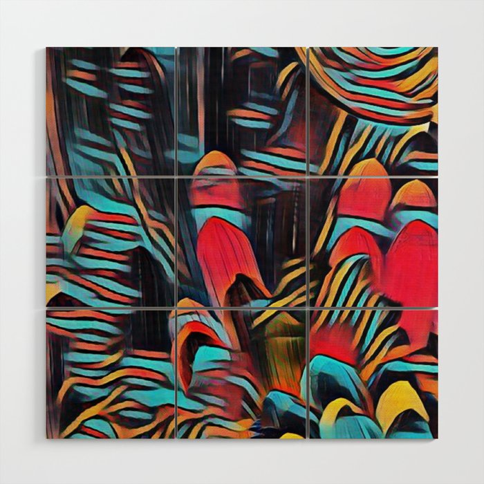 Abstract forrest Wood Wall Art