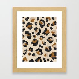 Leopard print art print poster home decor with personalised letter brown fashion