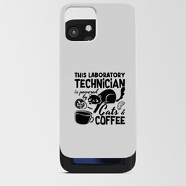 Lab Tech Laboratory Technician Cats Coffee Science iPhone Card Case