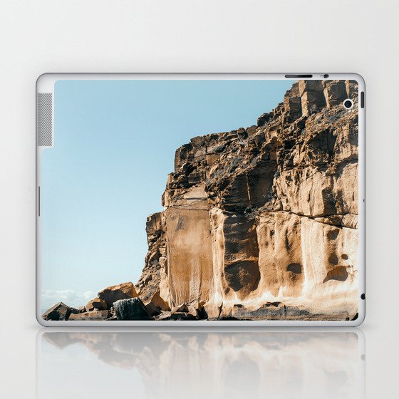 Mexico Photography - Tall Cliff By The Ocean Shore Laptop & iPad Skin
