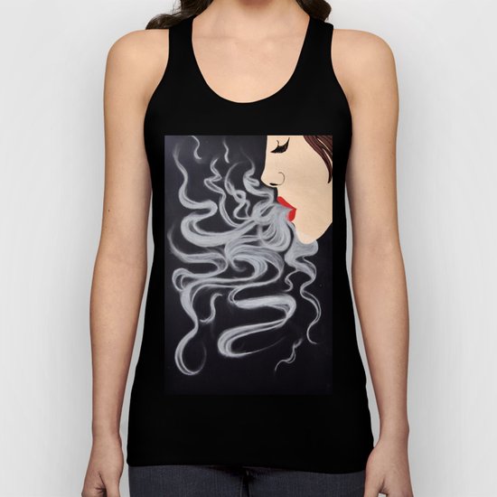 Smoke Dreams, Smoking Lady Series Unisex Tank Top